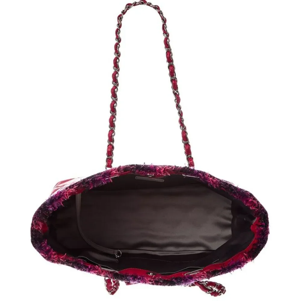 Chanel Pink/Purple Patent Leather Cc Tote (Authentic Pre-Loved)